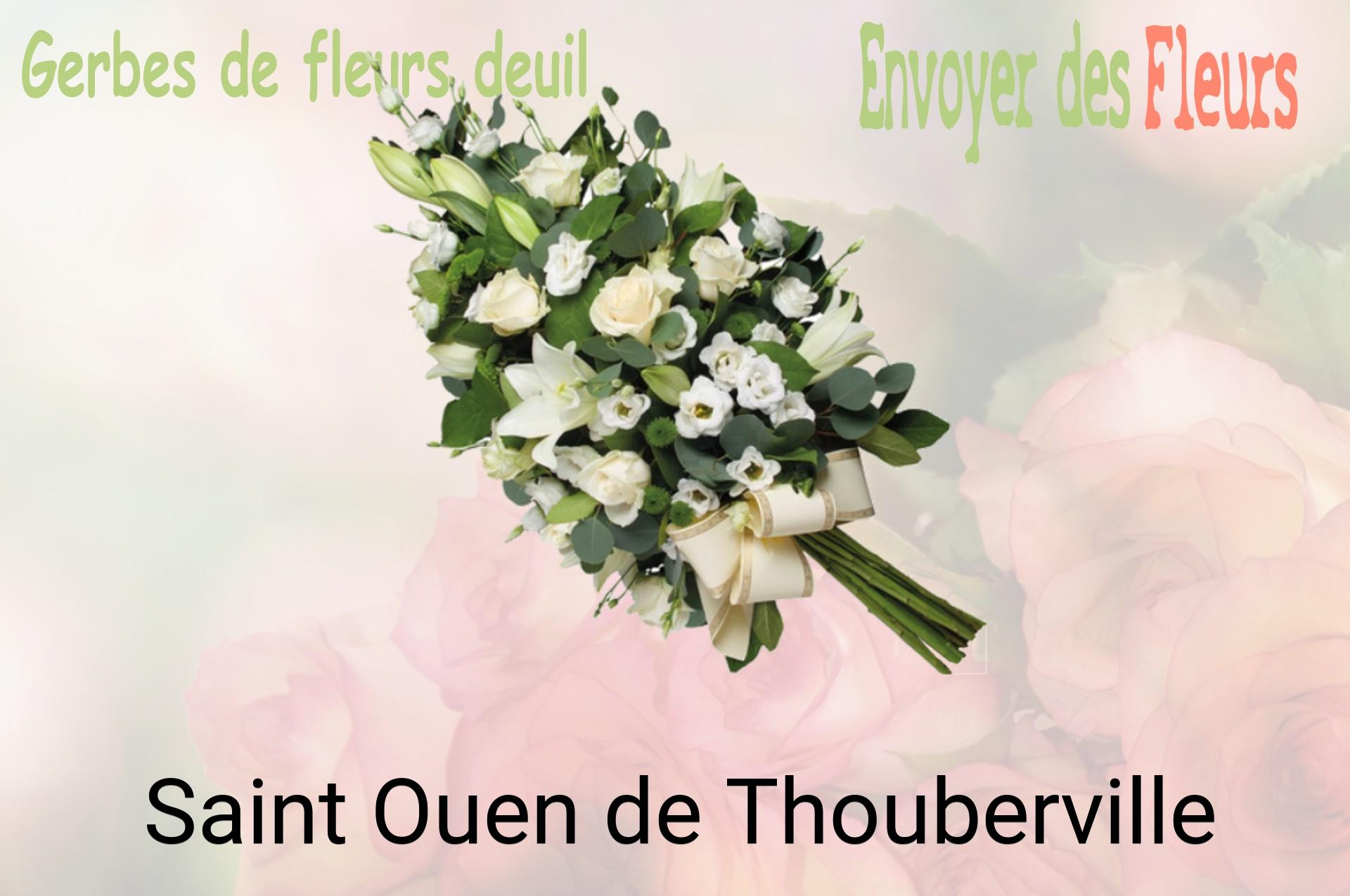 Gerbe de fleurs de deuil livrée à Saint-Ouen-de-Thouberville